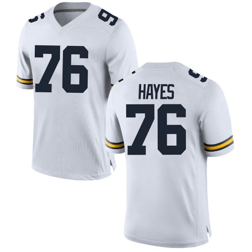 Ryan Hayes Michigan Wolverines Men's NCAA #76 White Game Brand Jordan College Stitched Football Jersey SPA2354AI